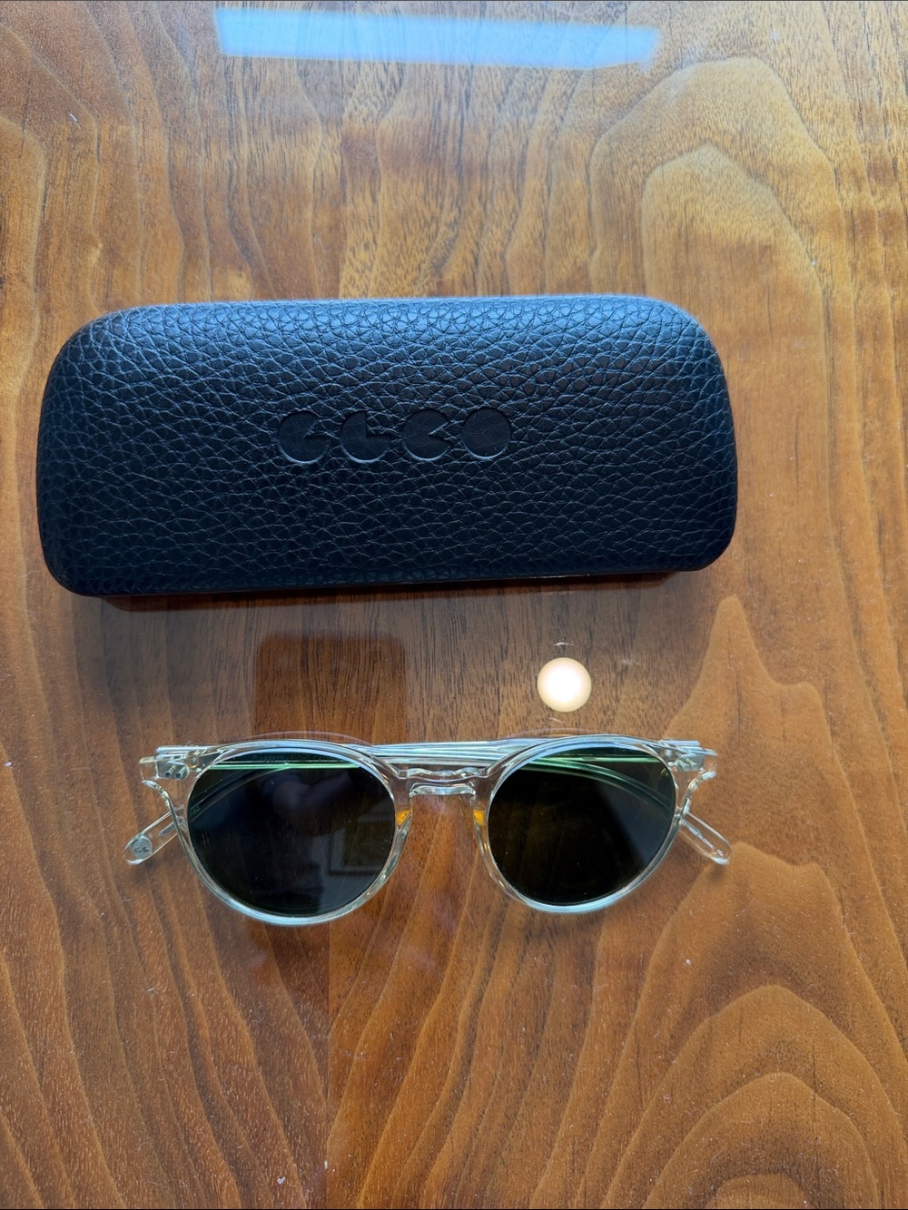 Garrett Leight Clune Sunglasses, Pure Glass Color, 47 mm